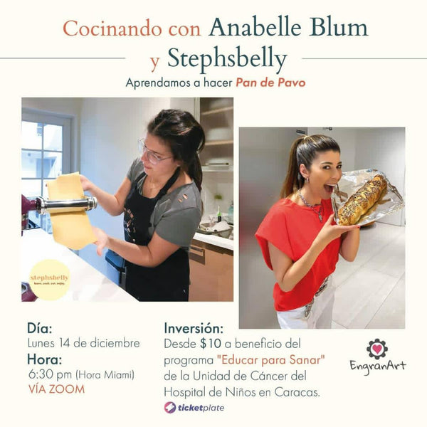 “Cocinando con Anabelle Blum y Steph Getzel” a beneficio de la Asociación de Padres de Niños con Cáncer